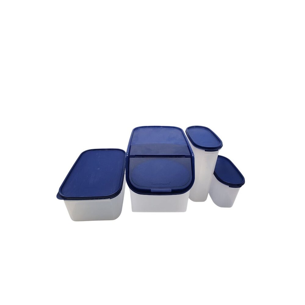 Tupperware Blue Modular Mates snack Keeper plus more